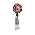 Teachers Aid Letter G Chevron Crimson & Grey Retractable Badge Reel5 x 1 x 2 in. TE254066